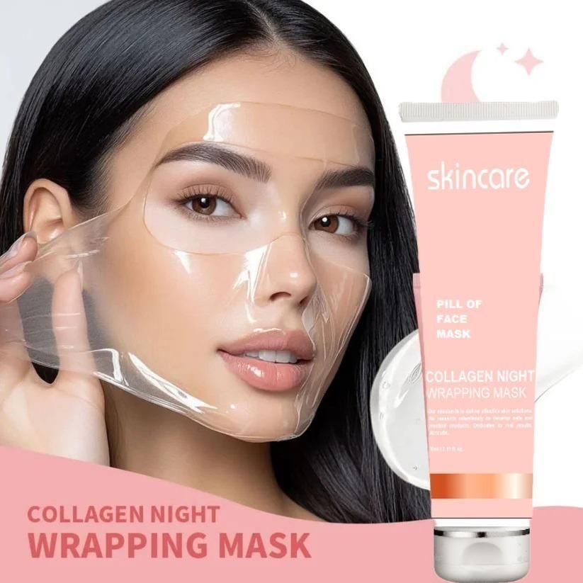 GlowNest™ Collagen Sleep Mask – Rejuvenating Gel-Based Night Peel-Off for Glowing Skin (50ml)