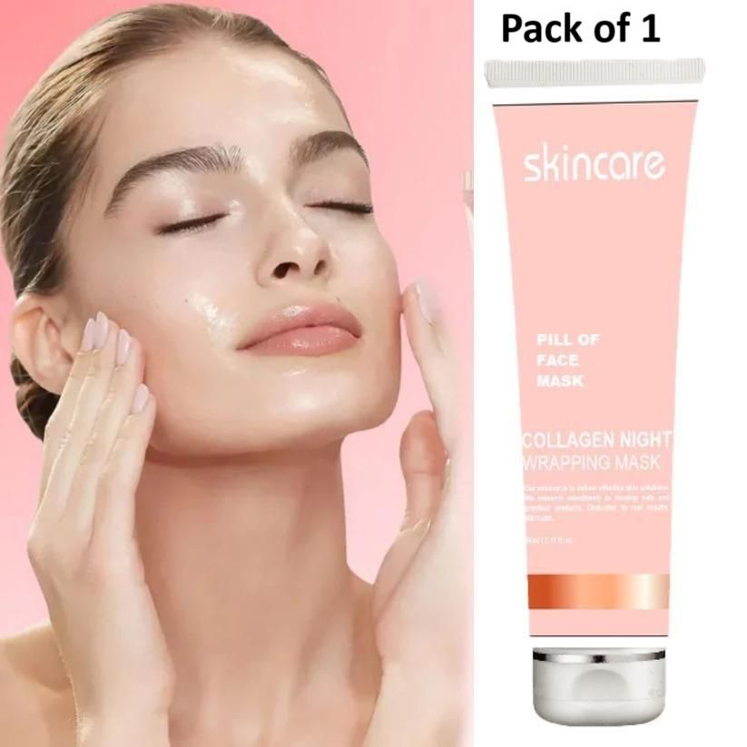 GlowNest™ Collagen Sleep Mask – Rejuvenating Gel-Based Night Peel-Off for Glowing Skin (50ml)