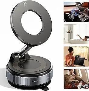 MagnoGrip Vacuum Suction Magnetic Bracket – 360° Adjustable, Hands-Free Mobile Holder