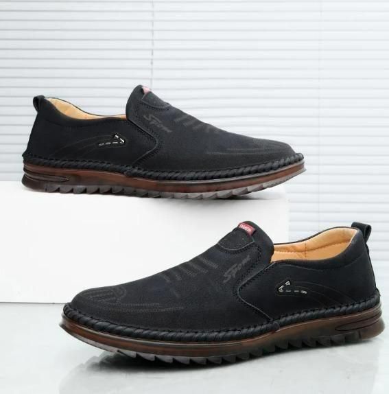 Heirwalk™ Pure Leather Series – Men’s Premium Black Leather Shoes