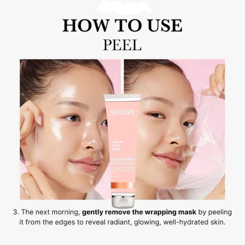 GlowNest™ Collagen Sleep Mask – Rejuvenating Gel-Based Night Peel-Off for Glowing Skin (50ml)
