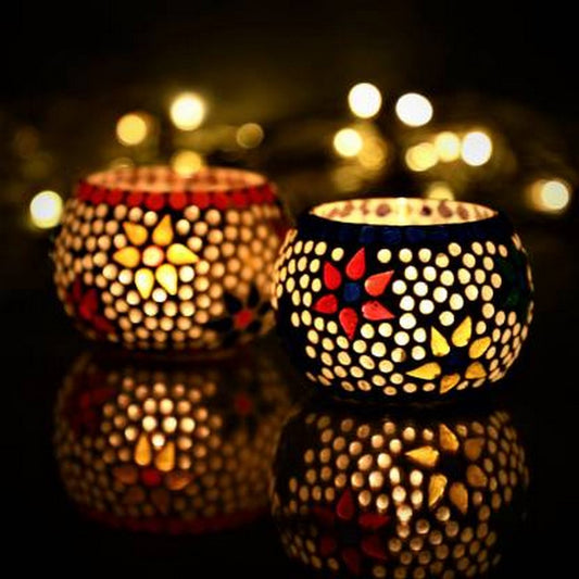 ArtisCandle – Mosaic Glass Glow Holders