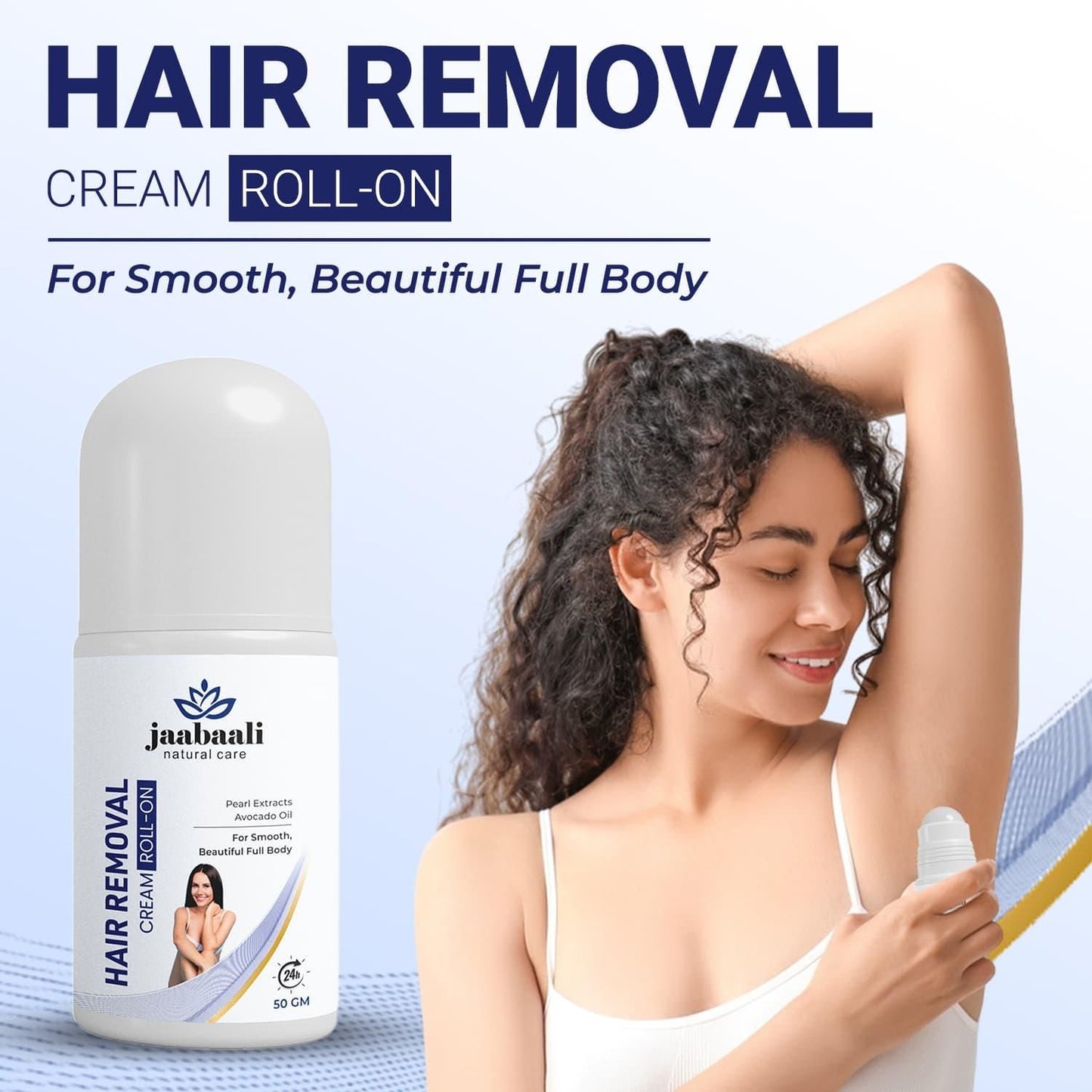 GlowErase™ Hair Removal Cream with Pearl & Avocado – 50g Painless Hair Removal with Skin Brightening Formula