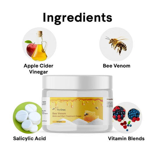 NaturCure Bee Venom Herbal Mole, Wart & Skin Tag Remover Cream – Rapid Action Herbal Formula – 100 gm (Pack of 1)