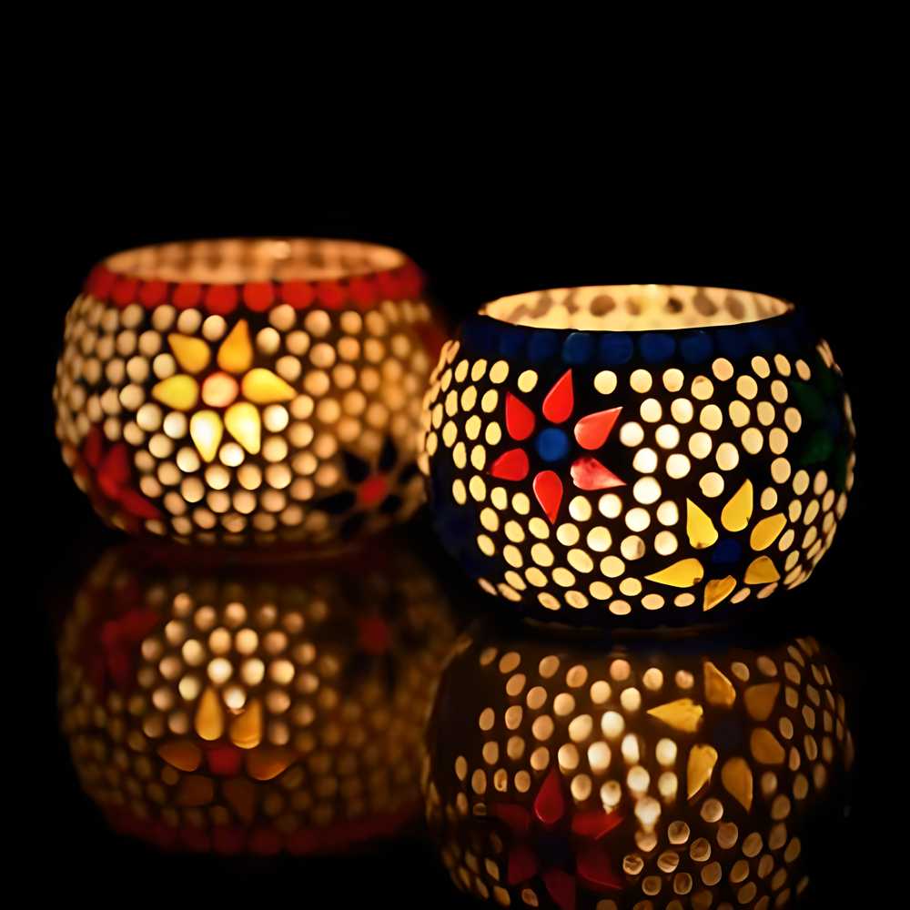 ArtisCandle – Mosaic Glass Glow Holders