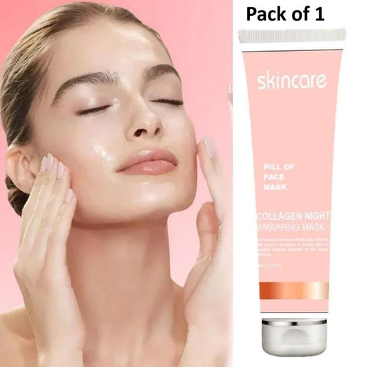GlowNest™ Collagen Sleep Mask – Rejuvenating Gel-Based Night Peel-Off for Glowing Skin (50ml)