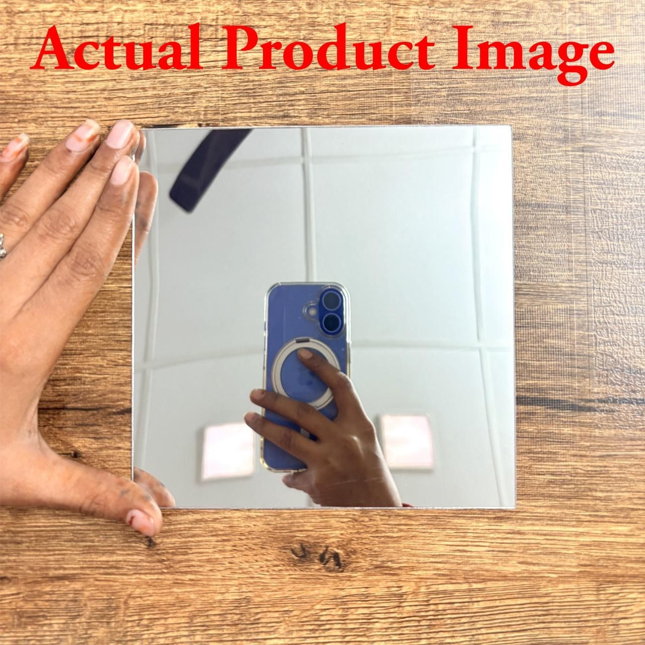 UrbanShine™ 3D Acrylic Mirror Tiles – Pack of 4 (Silver Finish)
