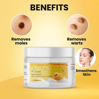 NaturCure Bee Venom Herbal Mole, Wart &amp; Skin Tag Remover Cream – Rapid Action Herbal Formula – 100 gm (Pack of 1)