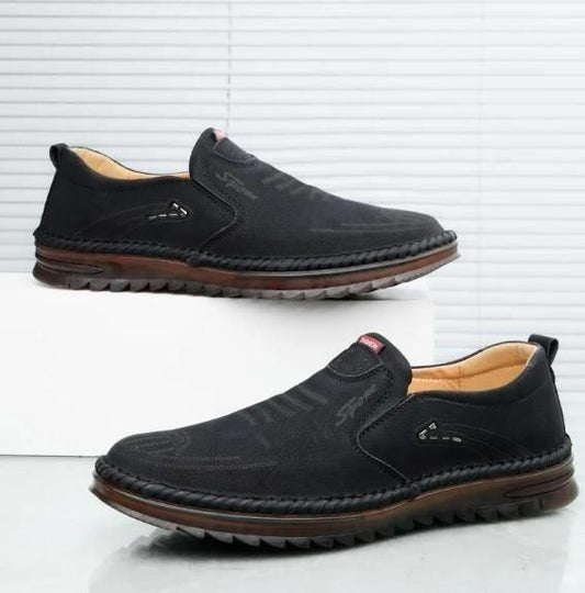 Heirwalk™ Pure Leather Series – Men’s Premium Black Leather Shoes