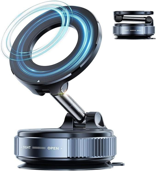 MagnoGrip Vacuum Suction Magnetic Bracket – 360° Adjustable, Hands-Free Mobile Holder
